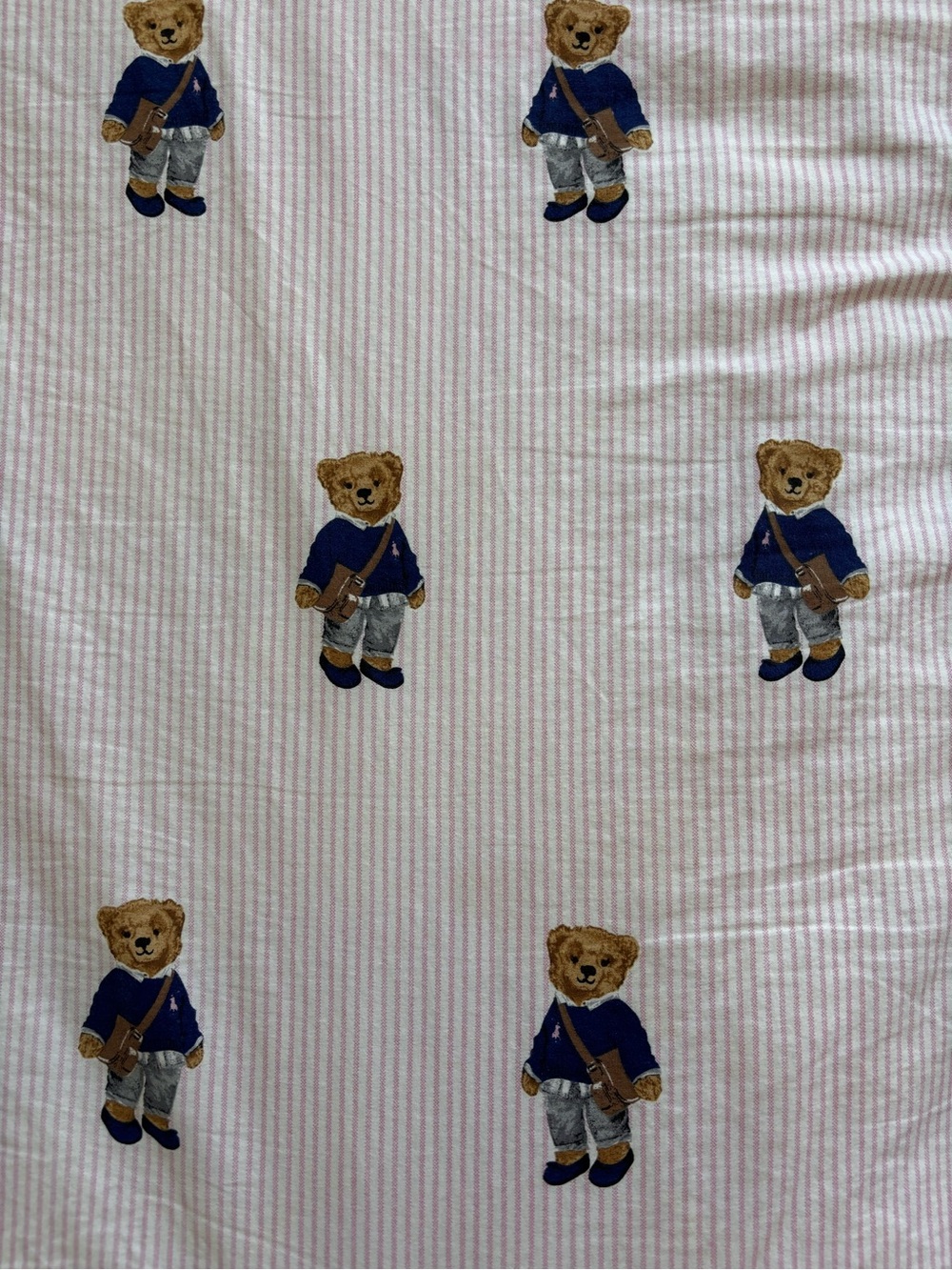 Ralph Lauren Twin Pink Polo Bear Comforter - Picture 3 of 8